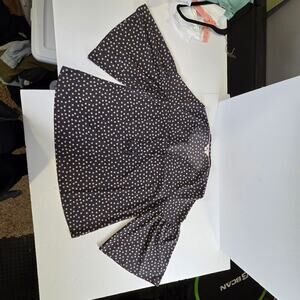 Boden Polkadot Flare Sleeve Relaxed Fit Blouse Top Size US 12 UK 16